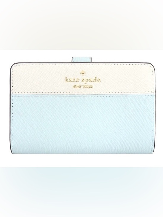 kate spade Handbags - Kate Spade Cream and Light Blue Colorblock Wallet